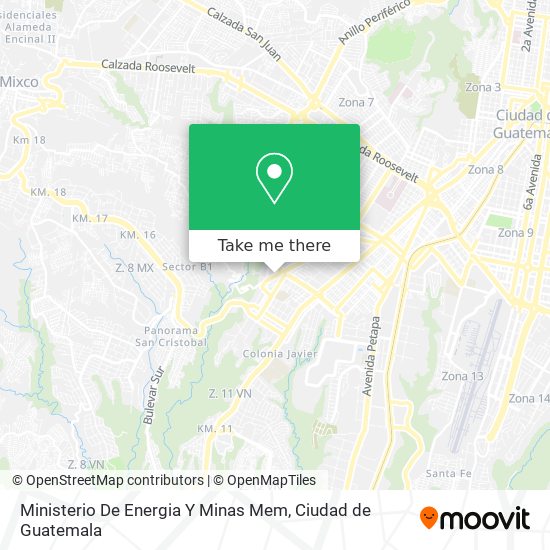 Ministerio De Energia Y Minas Mem map