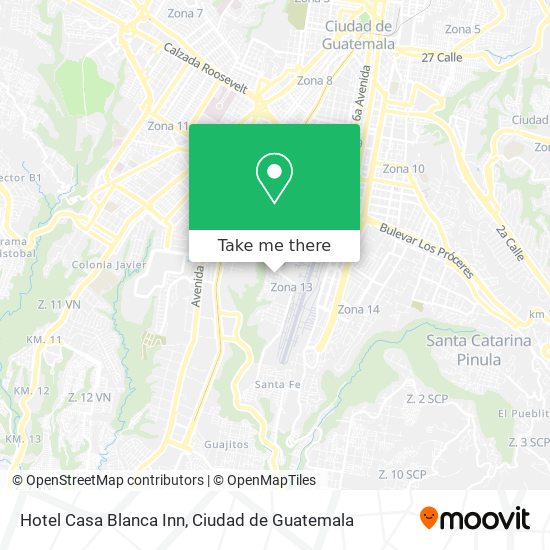 Mapa de Hotel Casa Blanca Inn