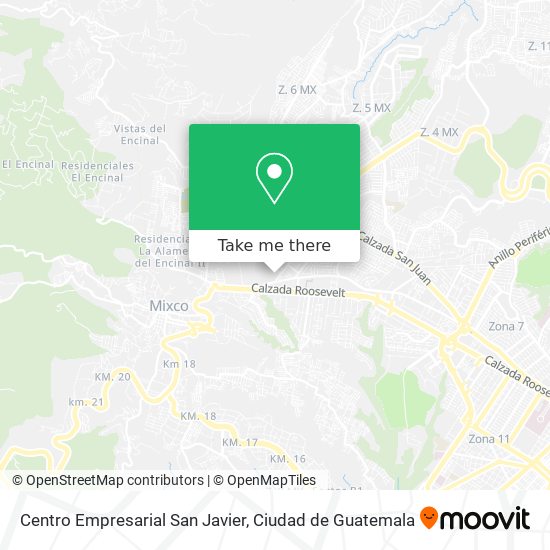 Mapa de Centro Empresarial San Javier