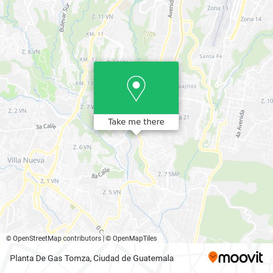 Planta De Gas Tomza map