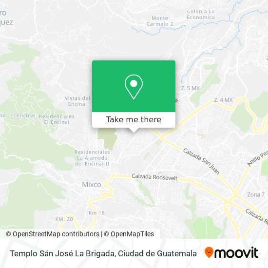 Mapa de Templo Sán José La Brigada