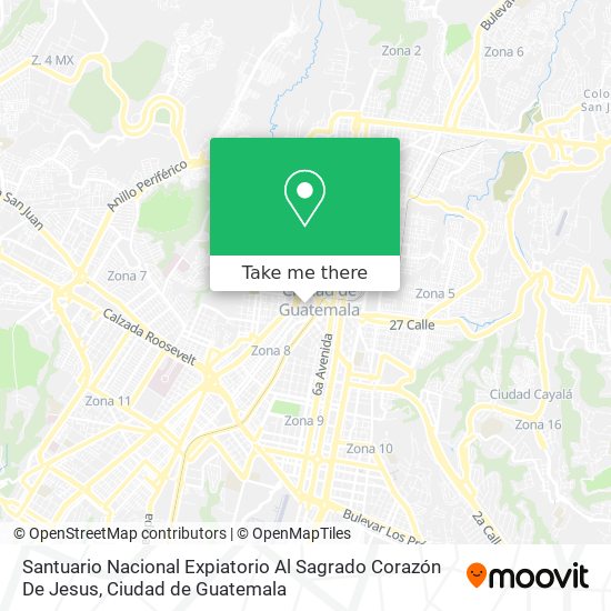 Mapa de Santuario Nacional Expiatorio Al Sagrado Corazón De Jesus