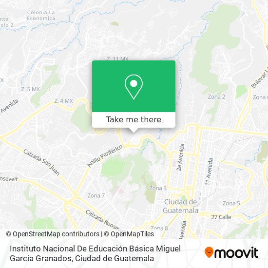 Mapa de Instituto Nacional De Educación Básica Miguel Garcia Granados