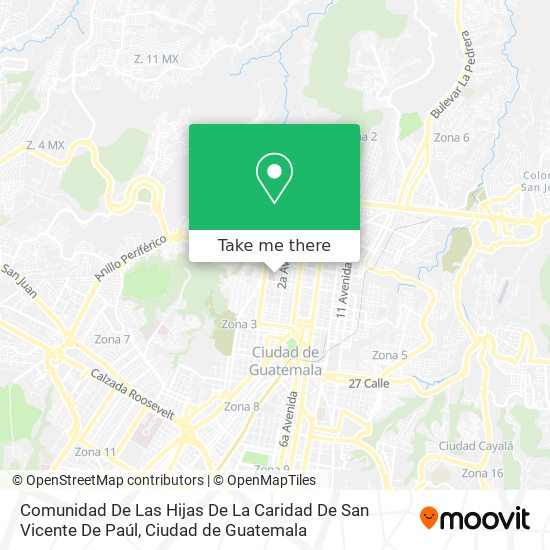 Comunidad De Las Hijas De La Caridad De San Vicente De Paúl map