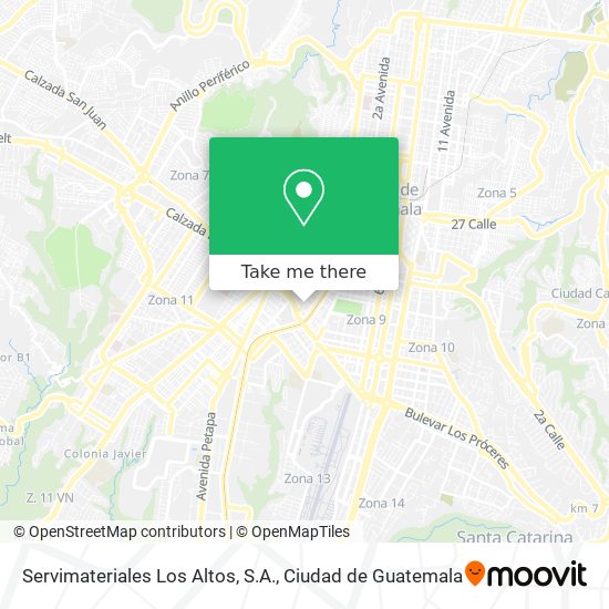 Servimateriales Los Altos, S.A. map