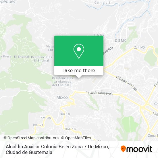 Alcaldía Auxiliar Colonia Belén Zona 7 De Mixco map