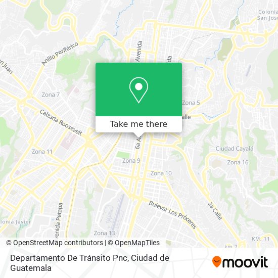 Departamento De Tránsito Pnc map