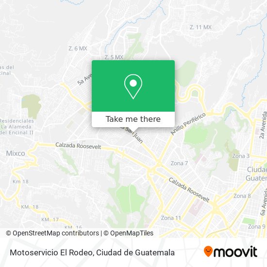 Motoservicio El Rodeo map