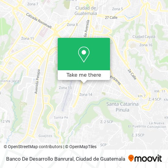 Banco De Desarrollo Banrural map