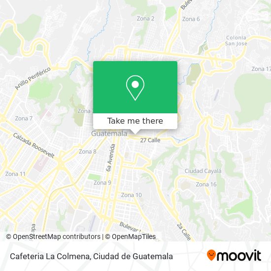 Cafeteria La Colmena map