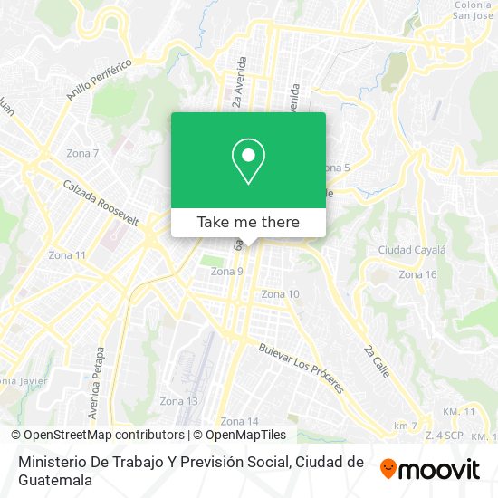 Ministerio De Trabajo Y Previsión Social map