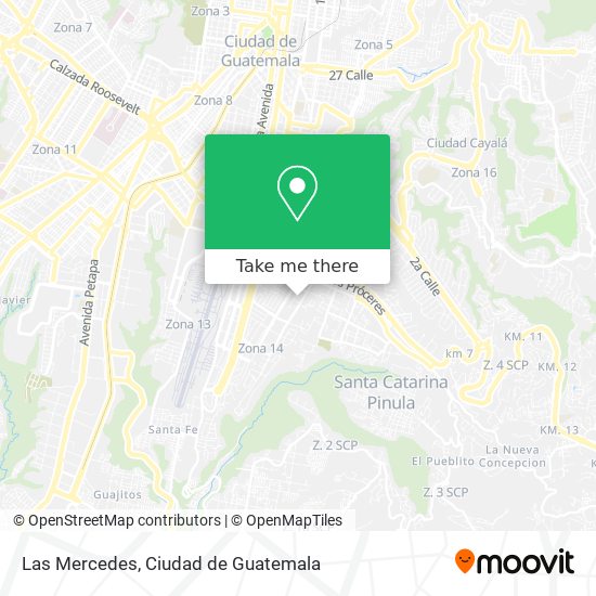 Las Mercedes map