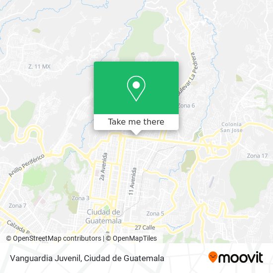 Vanguardia Juvenil map