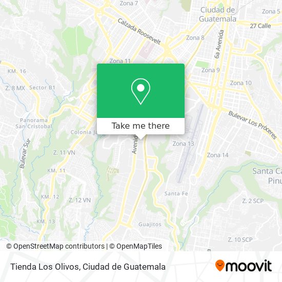 Tienda Los Olivos map