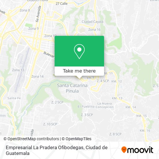 Empresarial La Pradera Ofibodegas map