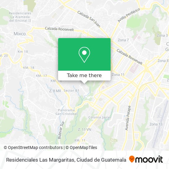 Mapa de Residenciales Las Margaritas