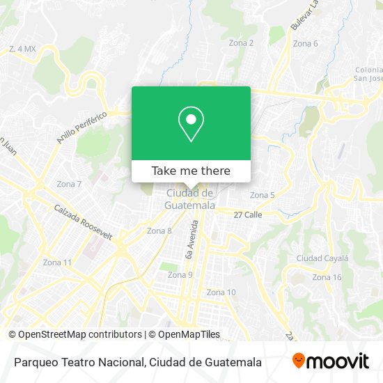 Parqueo Teatro Nacional map