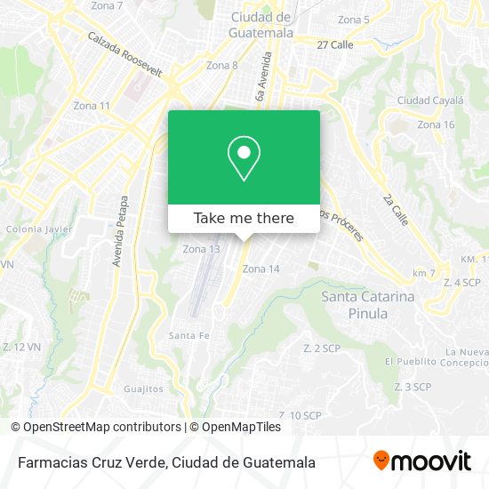 Farmacias Cruz Verde map