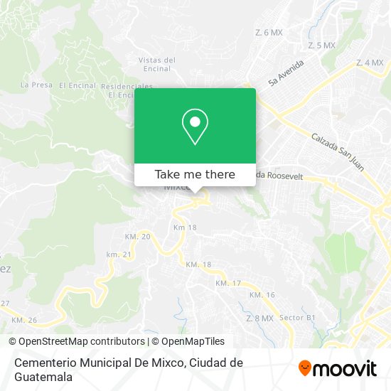 Mapa de Cementerio Municipal De Mixco