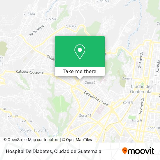 Mapa de Hospital De Diabetes