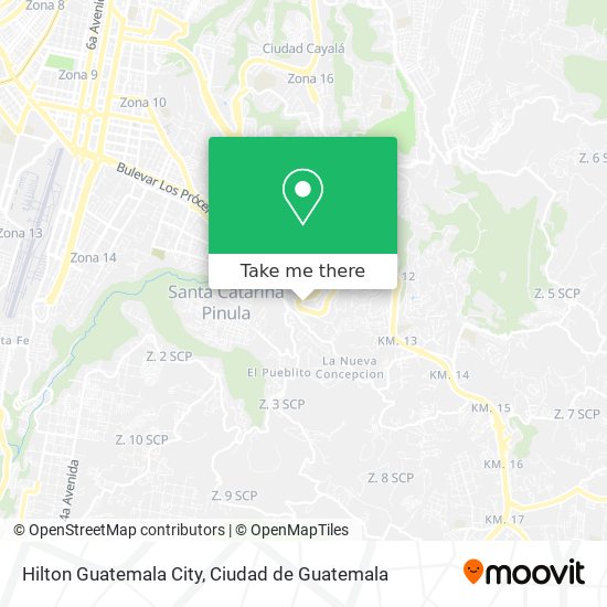 Mapa de Hilton Guatemala City