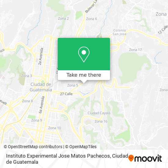 Instituto Experimental Jose Matos Pachecos map