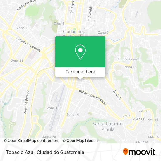 Topacio Azul map