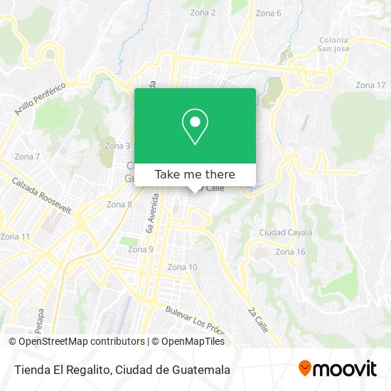 Mapa de Tienda El Regalito