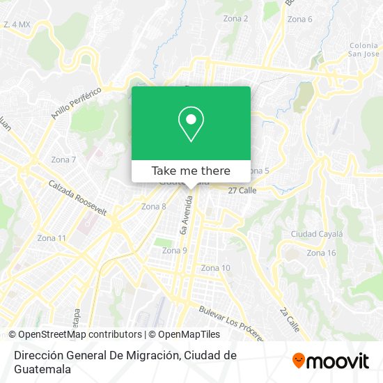 Mapa de Dirección General De Migración