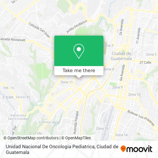 Unidad Nacional De Oncologia Pediatrica map