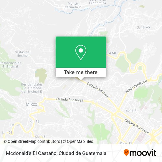 Mcdonald's El Castaño map