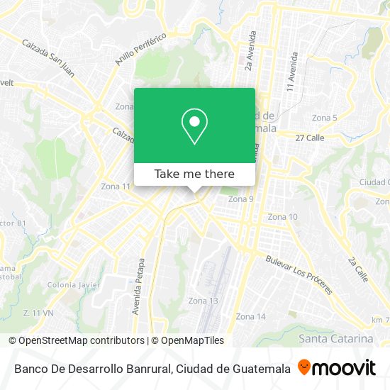 Banco De Desarrollo Banrural map