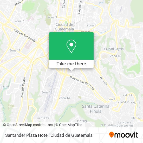 Santander Plaza Hotel map