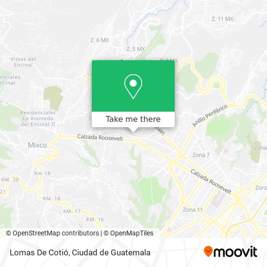 Lomas De Cotió map