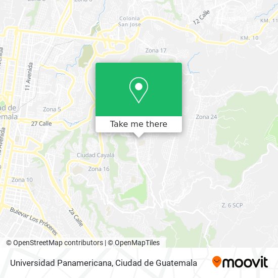 Universidad Panamericana map