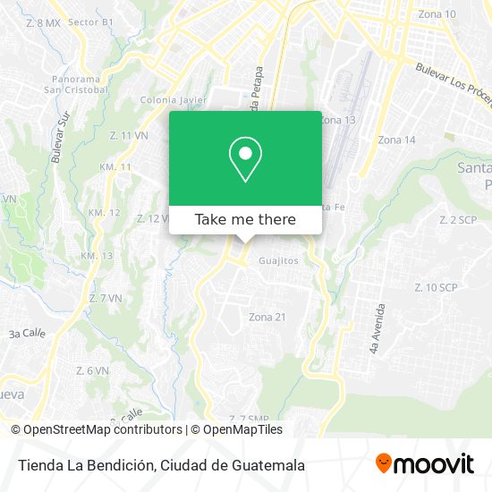 Mapa de Tienda La Bendición