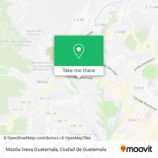 Mazda Ivesa Guatemala map