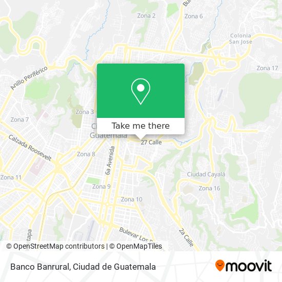 Mapa de Banco Banrural