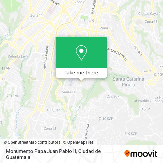 Monumento Papa Juan Pablo II map