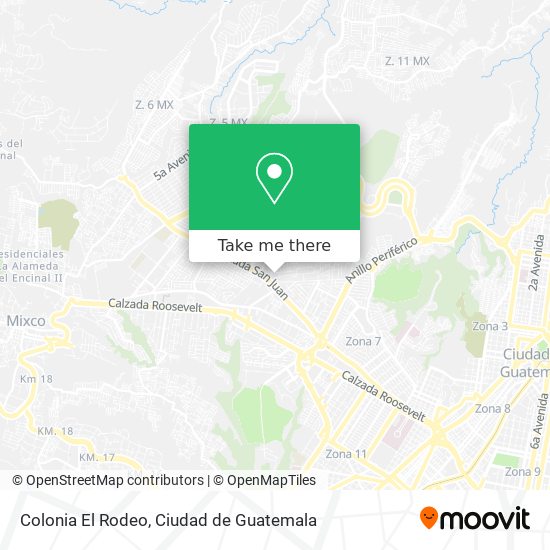 Colonia El Rodeo map