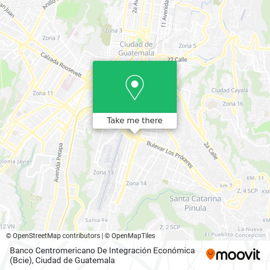 Banco Centromericano De Integración Económica (Bcie) map