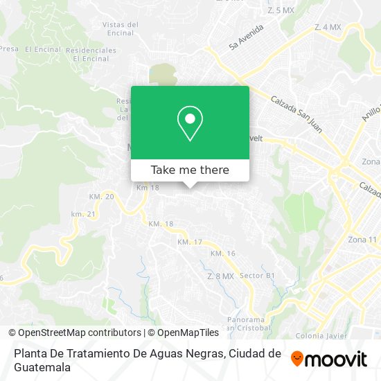 Mapa de Planta De Tratamiento De Aguas Negras