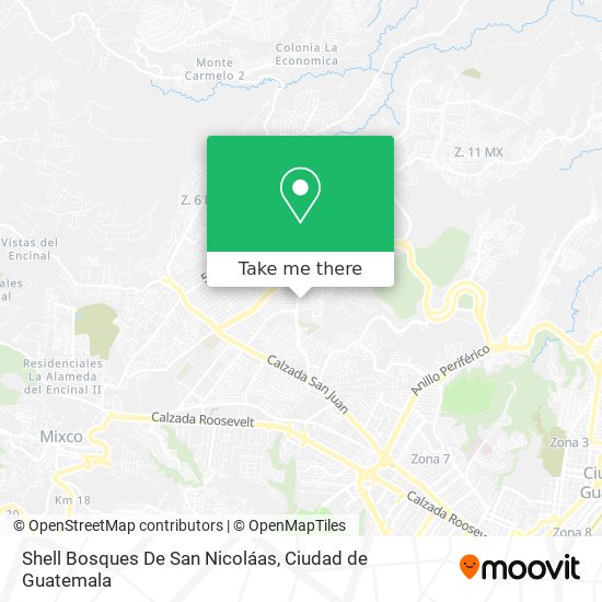 Shell Bosques De San Nicoláas map