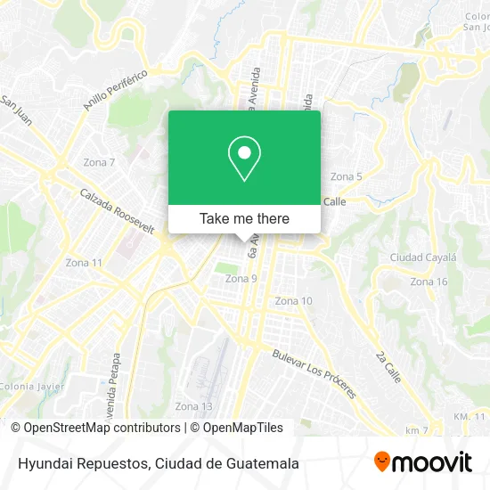 Hyundai Repuestos map