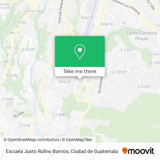 Mapa de Escuela Justo Rufino Barrios