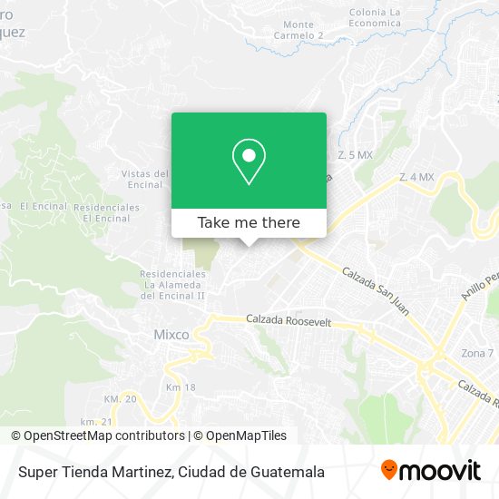 Mapa de Super Tienda Martinez