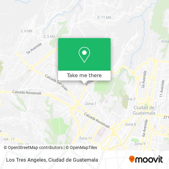 Mapa de Los Tres Angeles