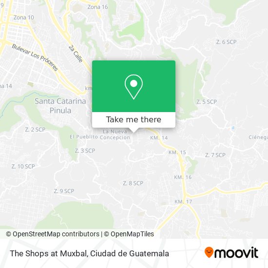 Mapa de The Shops at Muxbal