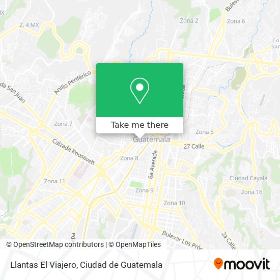 Mapa de Llantas El Viajero