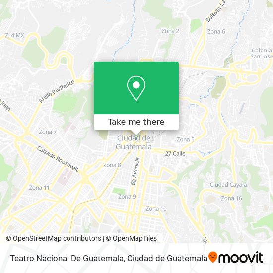 Mapa de Teatro Nacional De Guatemala